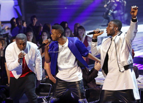 ROUGH COPY performing on Week 6 of X FACTOR Live Shows - Great British Songbook.